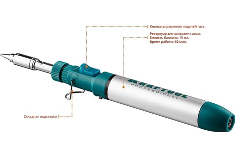 Набор, паяльник газовый, 3в1, 4 насадки, припой, чистка жал, 1300С ...