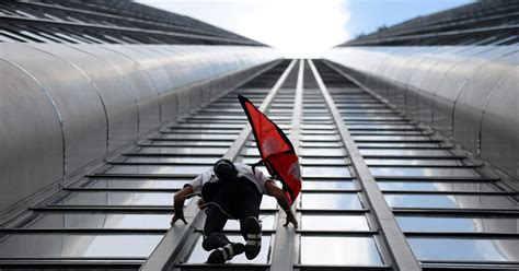 Macrons Pension Reform Drives French Spiderman Up The Wall