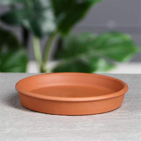 Поддон глиняный терракотовый 14 см для цветочного горшка - 3 шт ...