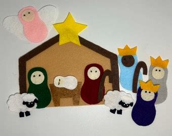 Nativity Felt Flannel Board Set Christmas Story Birth of Jesus. Sunday School Lessons - Etsy