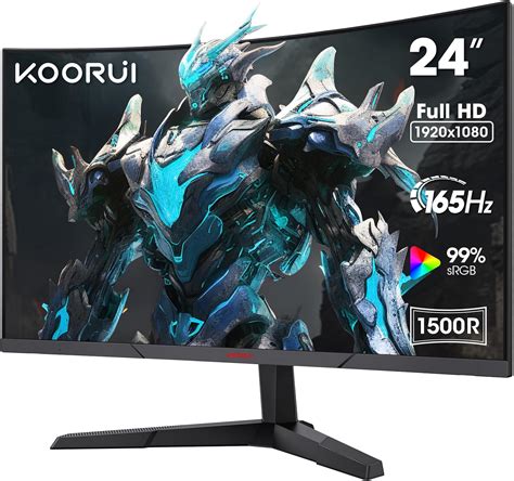 KOORUI 24 Inch Gaming Monitor, 180Hz Curved Monitors, FHD 1080P VA 1ms ...