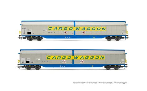 Rivarossi HR6599 2 Tlg Set Schiebewandwagen Der DB Cargowaggon