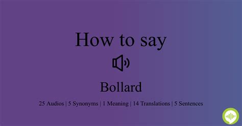 how to pronounce bollard