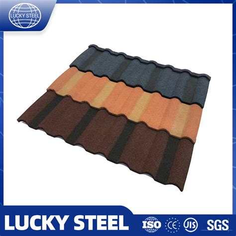 Bond Type Roofing Tile Black Stone Coated Metal Roof Tile China Stone