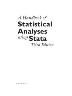 A Handbook Of Statistical Analyses Using Stata UCM A Handbook Of