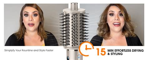 Amazon Fentgo Volumizer Hair Dryer Brush High Speed Hot Air Brush With Straightener
