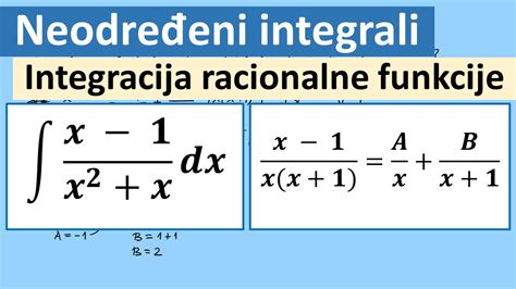 Neodre Eni Integrali Integracija Racionalne Funkcije Prava Racionalna