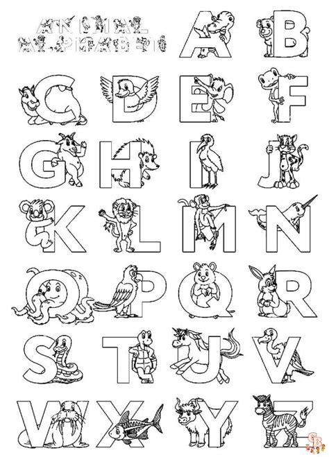 Coloriage Alphabet Des Animaux Coloriage Amusant Et Ducatif