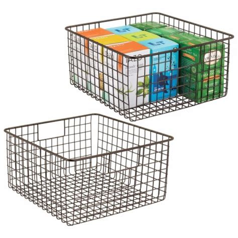 Mdesign Metal Wire Food Storage Organizer Bin 2 Smiths Food And Drug