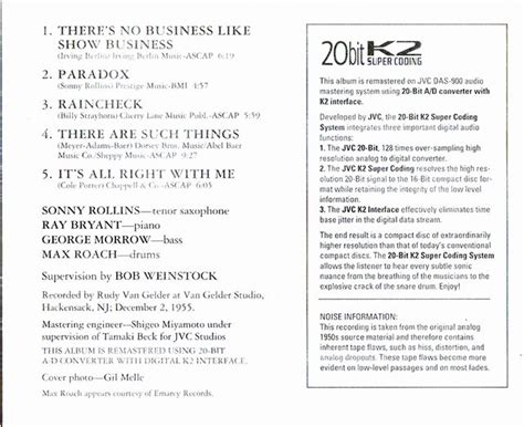 Yahooオークション 廃盤 高音質20bit K2盤cd Sonny Rollins ソニー