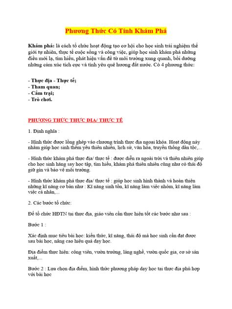 Phương TH C Có Tính Khám Phá | PDF 