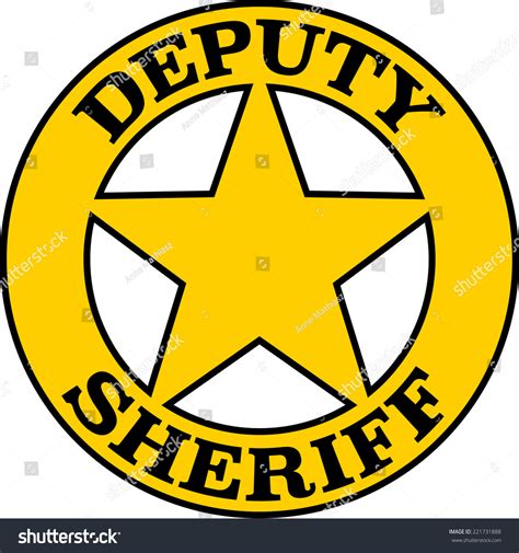 Deputy Sheriff Badge Star Stock Vector Royalty Free 221731888
