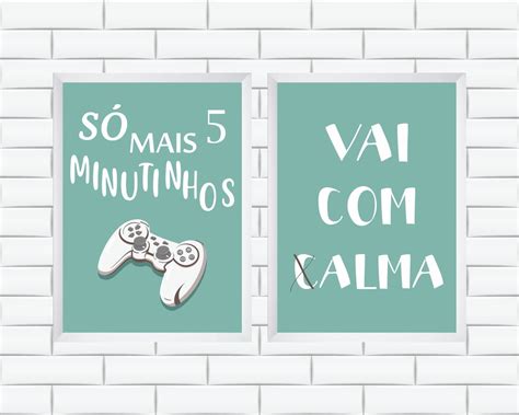 Mais 5 Minutinhos - Quadros Só mais 5 minutinhos e Vai com calma Tam 33cmX24cm | Elo7