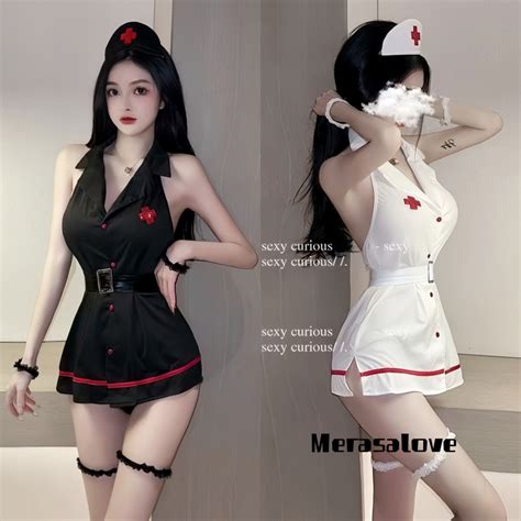Jual Sexy Lingerie Dress Kostum Cosplay Seragam Perawat Sexy Lingerie Wanita Lingerie Sexy