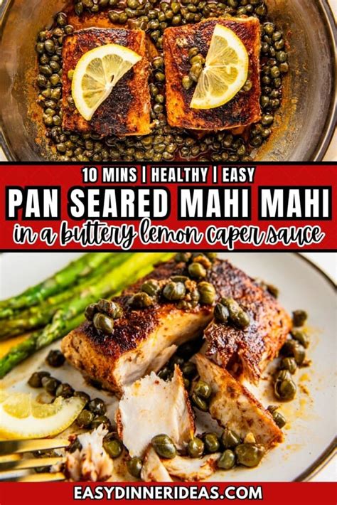 Pan Seared Mahi Mahi Recipe with Lemon Caper Sauce!