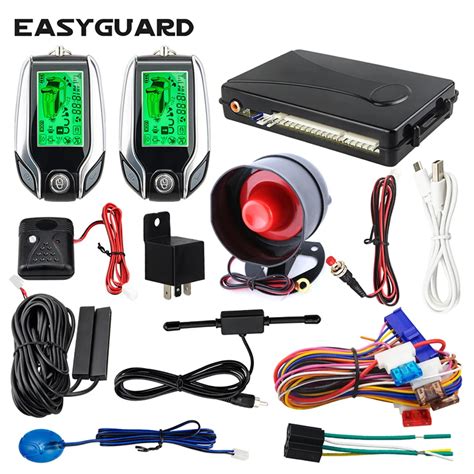 Easyguard Way Car Alarm Pke Keyless Entry Lcd Pager Display Vibration