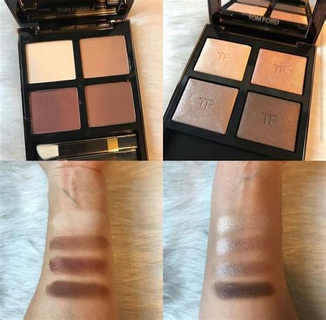 Tom Ford Eye Quads In Nude Dip And Cocoa Mirage Swatches In Tom