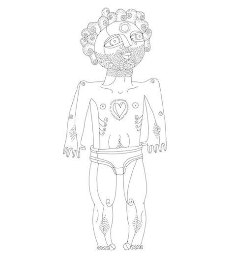 Premium Vector Vector Monochrome Illustration Of Nude Man Adam Concept Hand Drawn Image Of