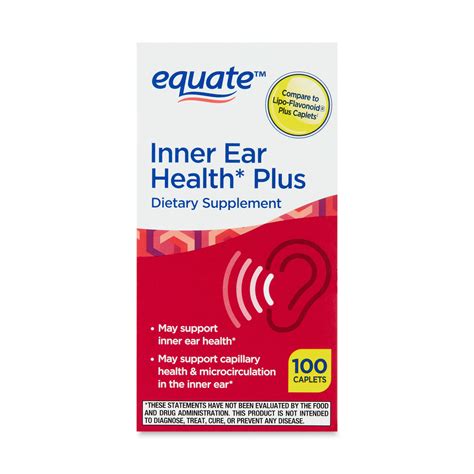 Equate Inner Ear Health Plus Caplets Dietary Supplement, 100 Count