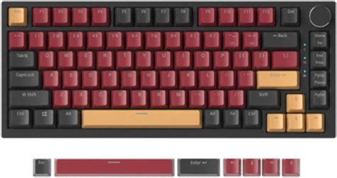 Fogruaden Wired Percent Hot Swappable Mechanical Keyboard Red Switch Rgb Backlit Keys