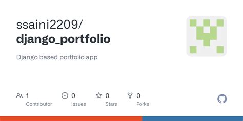 Github Ssaini Django Portfolio Django Based Portfolio App