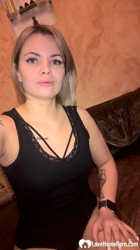 Blonde Babe Shows Her Small Tits Her Shaved Pussy In Black Lingerie CoedCherry