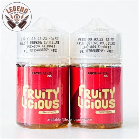 jual freebase liquid fruity licious strawberry ml mg authentic