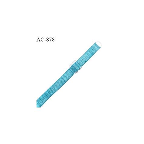 Bretelle Lingerie SG 8 Mm Couleur Bleu Horizon Avec 1 Barrette Et 1 Anneau En Pvc Transparent