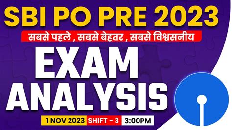 Sbi Po Analysis 2023 Shift 3 1 Nov 2023 Sbi Po Pre Exam Analysis