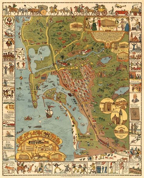 San Diego Map Illustrated Map Old Map of San Diego Print Pictorial Map ...