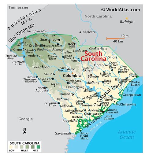 South Carolina Maps & Facts - World Atlas
