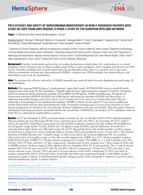 Pdf P Efficacy And Safety Of Daratumumab Monotherapy In Newly