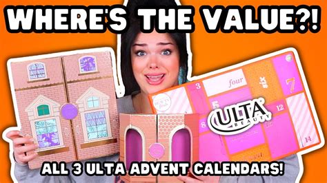 WHERE IS THE 150 VALUE All 3 Ulta Beauty Advent Calendars YouTube