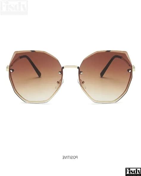 Fisdy Gafas De Sol Polygon Sin Montura Par Fisdy Fashion