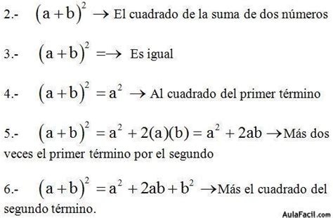 El Cuadrado De La Suma De Dos Numeros Brainly Lat