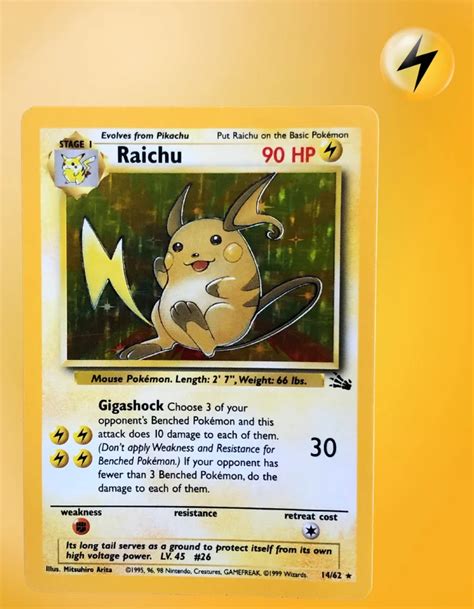 Raichu Fossil Tcg Coleccionistas