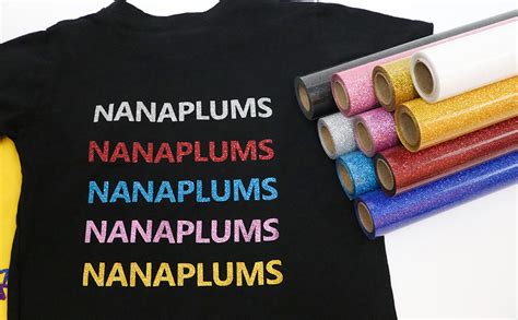 Nanaplums Glitzer Plotterfolie Textil Heat Transfer Vinyl