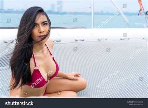 Portrait Sexy Asian Girl Bikini Lay Stock Photo 1763576930 Shutterstock