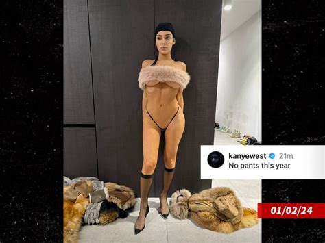 Kanye West Posts Nearly Naked Pics Of Wife Bianca Censori