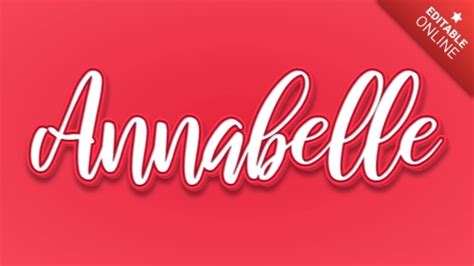 Annabelle D Text Liebe Rot Texteffekt Generator