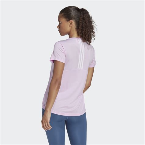 Adidas Aeroready Designed 2 Move 3 Stripes Sport Tee Purple Adidas Om