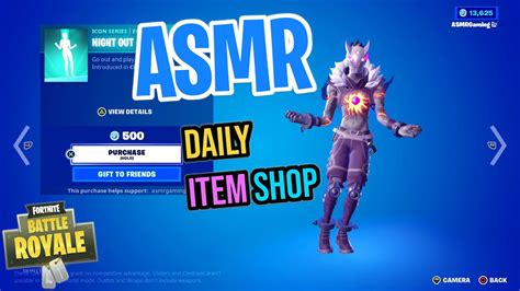 Asmr Fortnite New Night Out Emote Daily Item Shop 🎮🎧 Relaxing Whispering 😴💤 Youtube