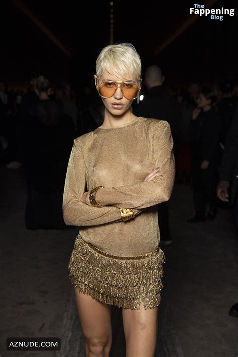 Iris Law Sexy Flashes Her Hot Tits In A Short Sheer Dress At Milan Fashion Week Event Aznude