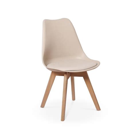 Cadeira Saarinen Nude Base Wood Leroy Merlin