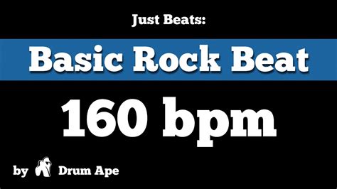 Bpm Basic Rock Beat Drums Only Youtube