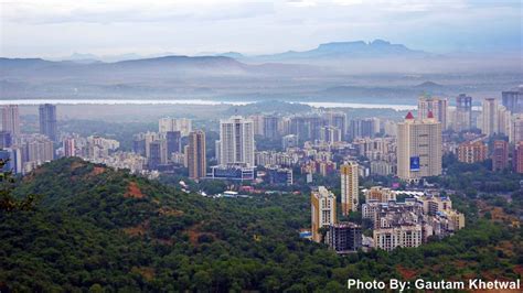 Thane - The Lake City: Thane City Aerial View From Yeoor Hills