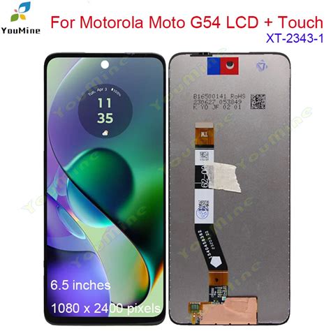 6 5 For Motorola Moto G54 LCD XT 2343 1 Display Touch Panel Screen