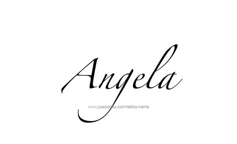 Angela Name Tattoo Designs