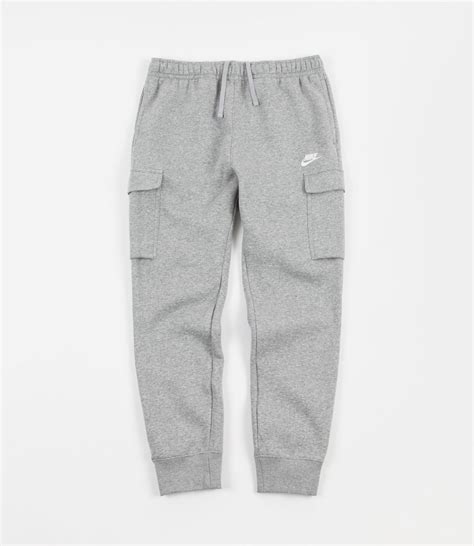 Nike Club Fleece Cargo Joggers Dark Grey Heather Matte Silver Wh