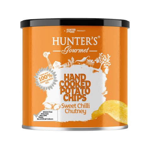 Чипсы картофельные Hunters Gourmet Соус Чатни Сладкий и Перец Чили 40г ...
